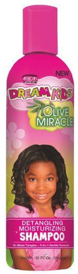 African Pride Shampoo per Capelli Afro Bambini Anti-Rottura Idratante Districante 355 Ml Con Olio Extra Vergine Di Oliva Ed Erbe Africane