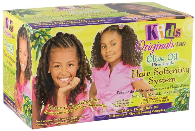 AFRICAN'S BEST KIDS ORGANICS TEXTURIZING HAIR SOFTENING KIT STIRAGGIO PER CAPELLI