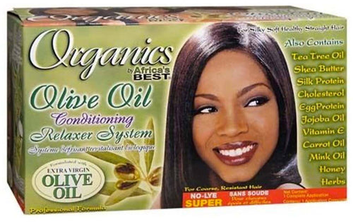 AFRICA'S BEST ORGANICS RELAXER KIT SUPER  STIRAGGIO PER CAPELLI AFRO