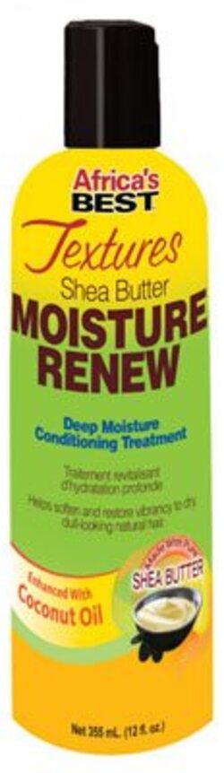 Africas Best Textures Shea Butter Moisture Renew Deep Moisture Conditioning Treatment 355ml Balsamo per Capelli Con Burro Di Karitè Africas  Best