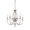 Lampadario Classico Aegean Acciaio Nichel Lucido 5 Luci E14