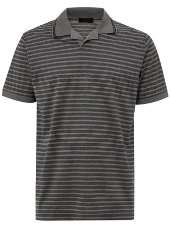 Corneliani Polo grigia a maniche corte da uomo