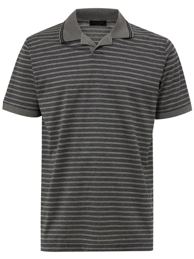 Corneliani Polo grigia a maniche corte da uomo