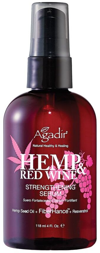 Agadir Hemp & Red Wine Strengthening Serum Pump Siero Nutriente per Capelli Secchi 118 Ml Riparatore
