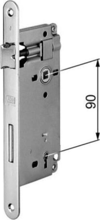 AGB---SERRATURA-DA-INFILARE-PER-PORTE-INTERNE-(A11)-PATENT-D90-F22-E40-CON-BORDI-TONDI---ACCIAIO-BRONZATO