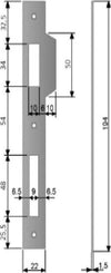 AGB---SERRATURA-DA-INFILARE-PER-PORTE-INTERNE-(A12)-PATENT-D90-F22-E40-CON-BORDI-QUADRATI---ACCIAIO-BRONZATO