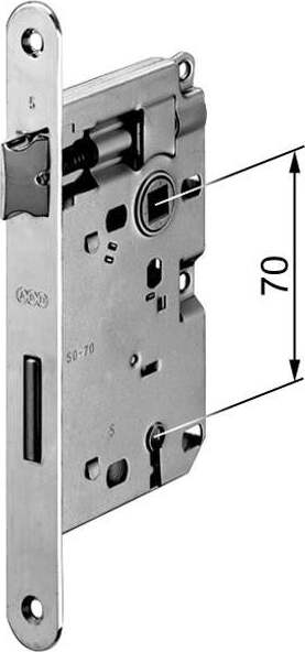 AGB---SERRATURA-DA-INFILARE-PER-PORTE-INTERNE-(A33)-PATENT-PICCOLA-D70-F20-E40-CON-BORDI-TONDI---OTTONE