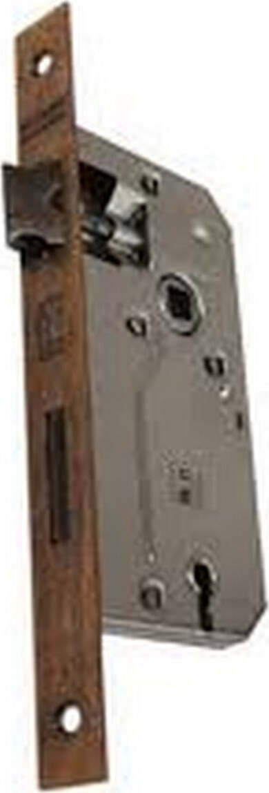 AGB---SERRATURA-DA-INFILARE-PER-PORTE-INTERNE-(B11)-PATENT-PICCOLA-D70-F20-E45-CON-BORDI-TONDI---BRONZATA