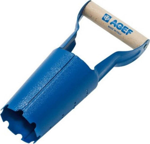 AGEF---PIANTABULBI-IN-ACCIAIO-CON-MANOPOLA-IN-LEGNO---VERNICIATO-BLU