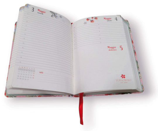 Agenda Giornaliera 2024, 12 Mesi Turnowsky Mini Strawberries 11 X 16 X 2 Cm