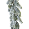 Boa natalizia Marmolada in PVC effetto aghi di Pino color Verde Innevato decorazione Natalizia
