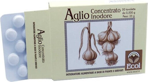 AGLIO-CONCENTRATO-INODORE-integratore-alimentare-50-tavolette-Ecol