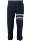 Thom Browne Pantalone in Tweed blu da uomo