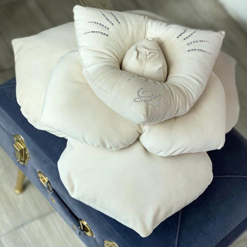 Cuscino Arredo Velluto 40x40 David Rosa con Cristalli