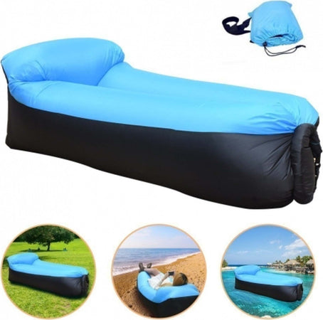 AIR BAG LETTINO CON TASCA GONFIABILE HANGOUT SACCO DIVANO MATERASSINO SLEEPING Sport e tempo libero/Attività ricreative all'aperto/Camping e outdoor/Letti e accessori da campeggio/Materassi ad aria Trade Shop italia - Napoli, Commerciovirtuoso.it