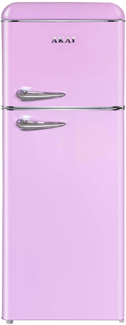Akai Frigorifero Doppia Porta Vintage Anni 50 CLASS241KPK 147x55 cm cl. E Rosa