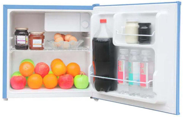 AKAI Mini Frigo Frigobar Minibar Retro 46 Lt Classe F Blu Vintage CLASS55KBL