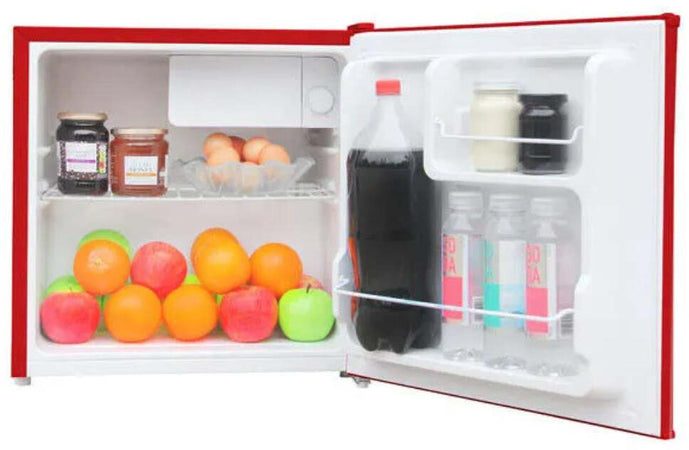 AKAI Mini Frigo Frigobar Minibar Retro 46 Lt Classe F Rosso Vintage CLASS55KRD