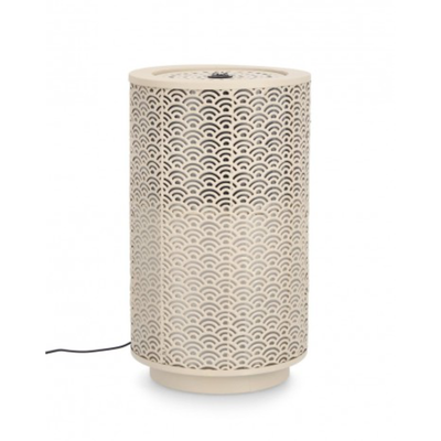 Fontana per uso interno ed esterno akira cilindrico beige con led