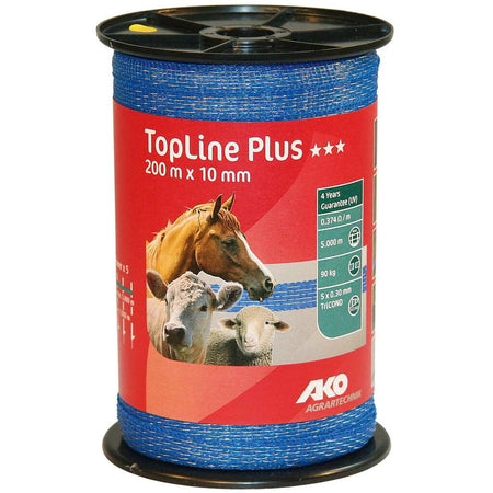 Nastro recinto elettrico per Bovini ed Equini Fettuccia Blu 10 mm x 200 mt