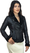 Alaska---Chiodo-Donna-Nero-in-vero-montone-Shearling-Nero-e-in-vera-pelle