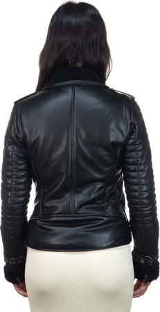 Alaska---Chiodo-Donna-Nero-in-vero-montone-Shearling-Nero-e-in-vera-pelle