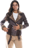 Alaska---Chiodo-Donna-Testa-di-Moro-in-vero-montone-Shearling-Beige-e-in-vera-pelle