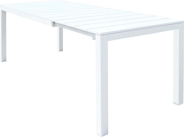 ALASKA---set-tavolo-in-alluminio-cm-148/214-x-85-x-75,5-h-con-4-sedute-Bianco-Milani-Home