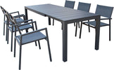 ALASKA---set-tavolo-in-alluminio-cm-148/214-x-85-x-75,5-h-con-6-sedute-Antracite-Milani-Home
