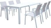 ALASKA---set-tavolo-in-alluminio-cm-148/214-x-85-x-75,5-h-con-6-sedute-Bianco-Milani-Home