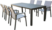 ALASKA---set-tavolo-in-alluminio-cm-148/214-x-85-x-75,5-h-con-6-sedute-Taupe-Milani-Home