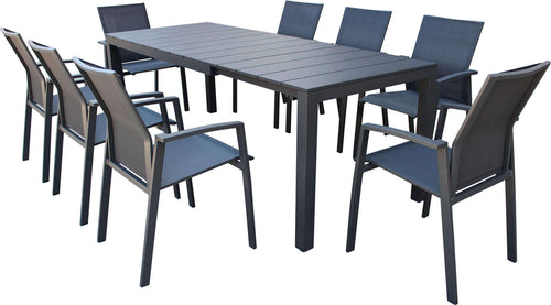 ALASKA---set-tavolo-in-alluminio-cm-148/214-x-85-x-75,5-h-con-8-sedute-Antracite-Milani-Home
