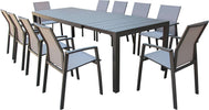 ALASKA---set-tavolo-in-alluminio-cm-214/280-x-100-x-75,5-h-con-10-sedute-Taupe-Milani-Home