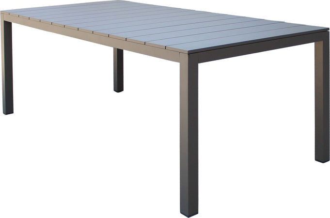 ALASKA---set-tavolo-in-alluminio-cm-214/280-x-85-x-75,5-h-con-6-sedute-Taupe-Milani-Home