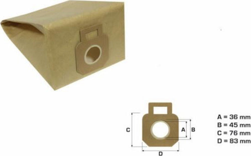 ALASKA 5 SACCHETTI ASPIRAPOLVERE MODELLO BS 1150 -  NS 181 Casa e cucina/Aspirapolvere e pulizia di pavimenti e finestre/Accessori per aspirapolvere/Sacchetti per aspirapolvere/Sacchetti per aspirapolvere verticale Rossi Ricambi - Venetico Marina, Commerciovirtuoso.it