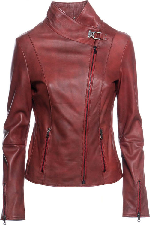 Alba---Chiodo-Donna-Bordeaux-in-vera-pelle