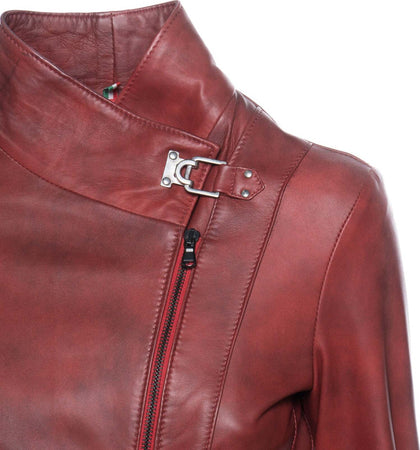 Alba---Chiodo-Donna-Bordeaux-in-vera-pelle