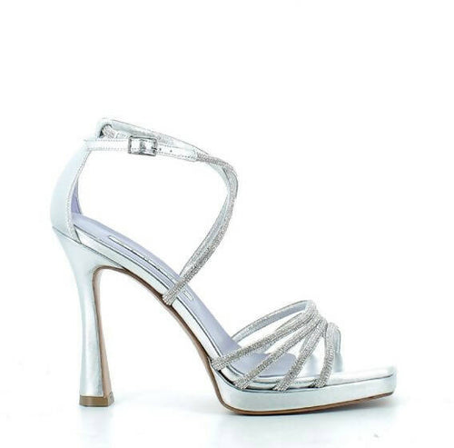 Albano Sandalo Cerimonia Da Donna in Pelle Con Tacco 10,5 Cm Nuova Collezione