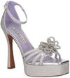 Albano Sandalo Donna Elegante Con Fiore in Strass Nuova Collezione Tacco 12 Cm