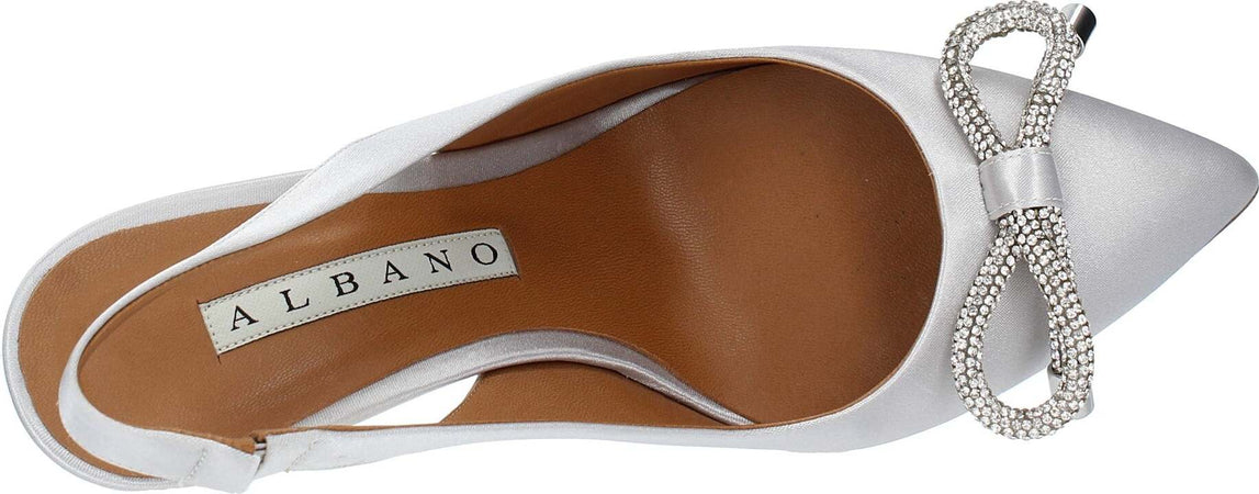 Albano-Scarpe-con-Tacco-Argento-da-donna