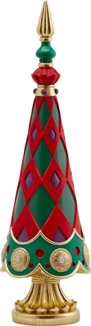 Alberello di Natale rosso e verde in poliresina, decorazione con rombi Casa e cucina/Decorazioni per interni/Addobbi e decorazioni per ricorrenze/Decorazioni natalizie/Alberi di natale artificiali MagiediNatale.it - Altamura, Commerciovirtuoso.it