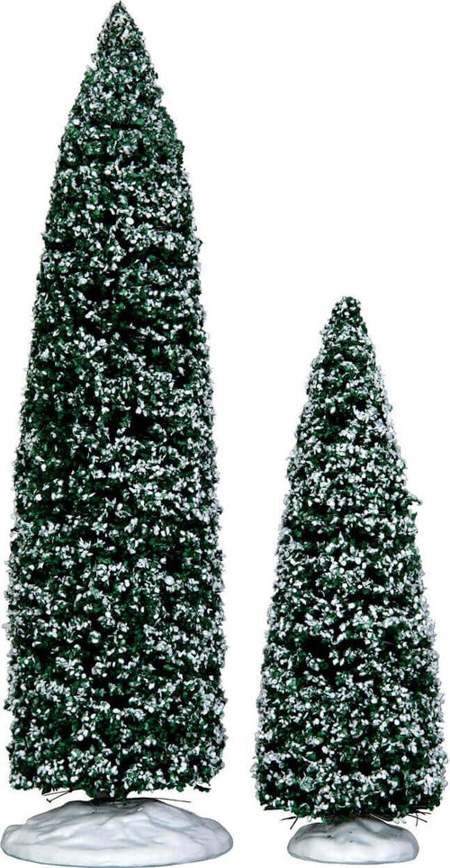 Alberi di Natale innevati Juniper, accessori per villaggio di Natale, set di 2 pezzi Casa e cucina/Decorazioni per interni/Addobbi e decorazioni per ricorrenze/Decorazioni natalizie/Oggettistica MagiediNatale.it - Altamura, Commerciovirtuoso.it