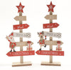 Cartello stradale a forma di albero da appoggio in legno per decorazioni natalizie