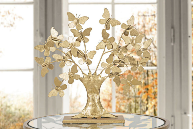 Albero Della Vita C/Farfalle Glam Cm 31X8X30 Casa e cucina/Decorazioni per interni/Arte/Sculture/Statue Led Mall Home - Napoli, Commerciovirtuoso.it
