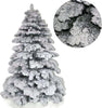Albero-Di-Natale-210-Cm-Abete-Snow-Con-Effetto-Innevato-Bianco-Base-A-Croce