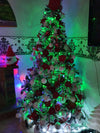 Albero-Di-Natale-210-Cm-Abete-Snow-Con-Effetto-Innevato-Bianco-Base-A-Croce