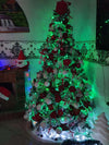 Albero-Di-Natale-210-Cm-Abete-Snow-Con-Effetto-Innevato-Bianco-Base-A-Croce