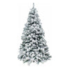 Albero di natale Slim innevato Kettinson in PVC + Flock Bianco per dimensioni ridotte