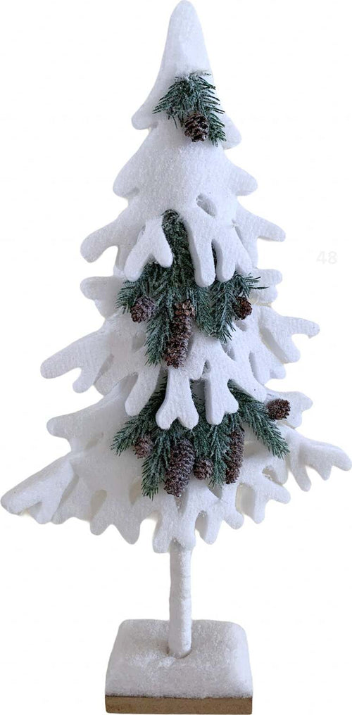 Albero di natale bianco h 58 cm per interno con pigne decorazione natalizia Casa e cucina/Decorazioni per interni/Addobbi e decorazioni per ricorrenze/Decorazioni natalizie/Alberi di natale artificiali MagiediNatale.it - Altamura, Commerciovirtuoso.it