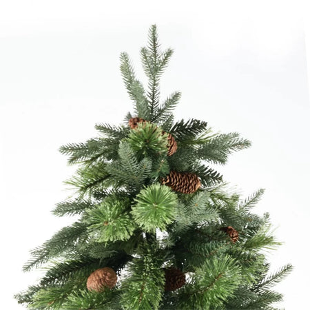 Albero di natale con Pigne "Byron" in PE Effetto Real Touch e PP Effetto Aghi di pino